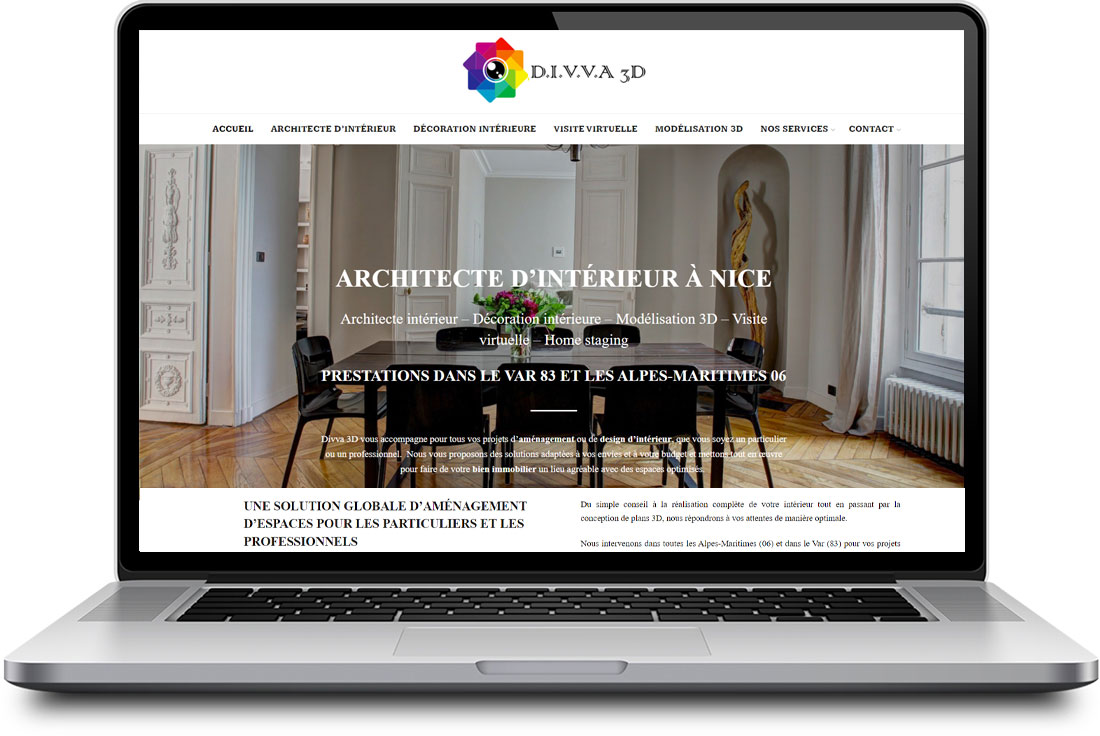 Création site web architecte intérieur