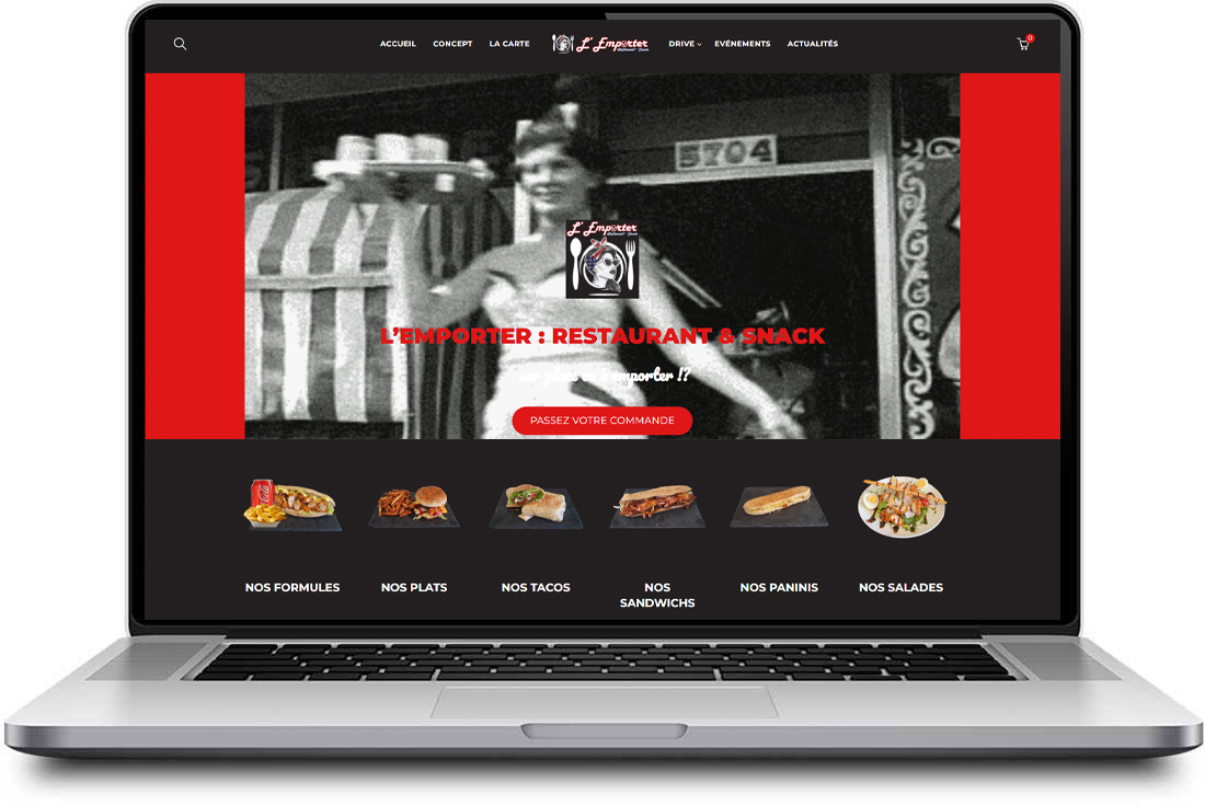 création site web fast food